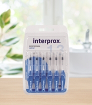 Interprox, Conical, Ragers, Recht, Blauw, 6st per verpakking