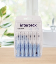 Interprox, Cylindrical, Ragers, Recht, L.Blauw, 6st per verpakking